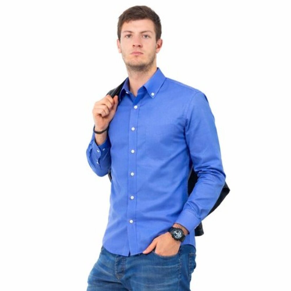 NEW Croft & Barrow Essential Dress Shirt Solid Long Sleeve Collared 16.5 34/35
